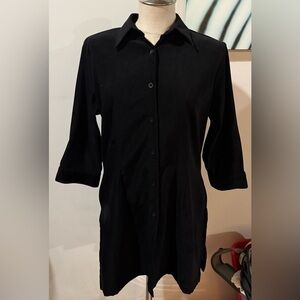 Joanna Vintage Classic Black Women's‎ Button-Down Shirt